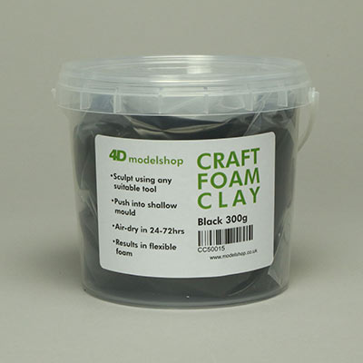 Craft foam clay black 300g