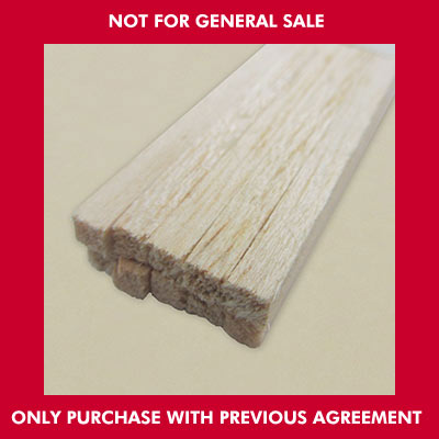 Balsa square rod 5.0 × 5.0 × 915mm Pk10