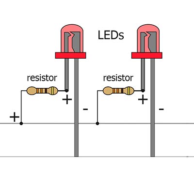 How to connect LEDs- parallel circuit