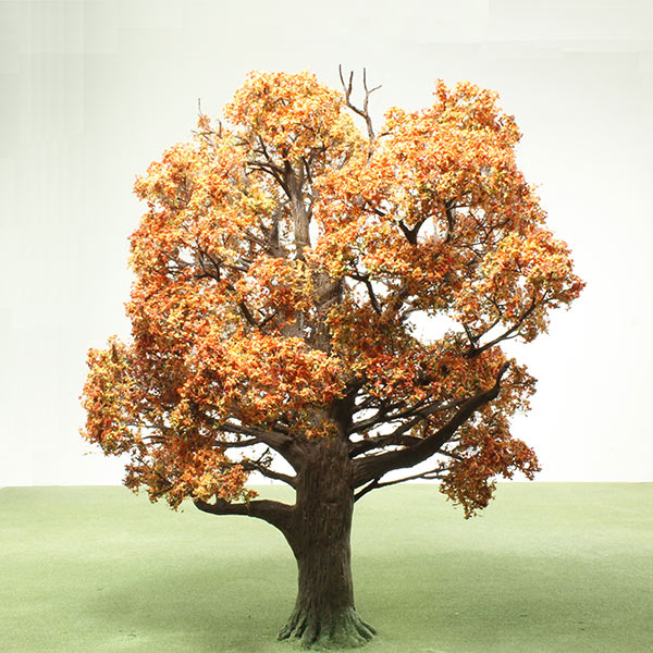 Model oak tree in autumn foliage