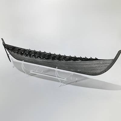 Model Viking long boat made by George Brown