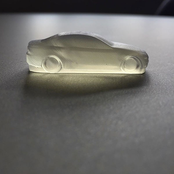 1:100 clear resin car