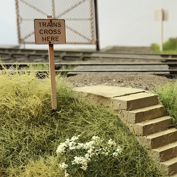 Photo etched railway signs by Paul Molyneux-Berry