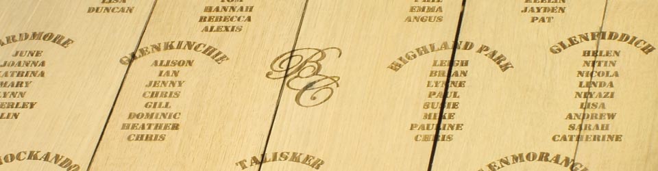 Laser engraving service from our London workshop