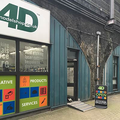 Welcome to 4D modelshop's East London store