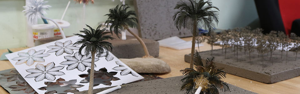 Bespoke model palm trees