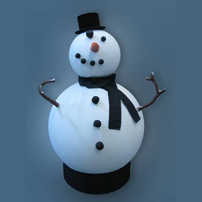 How to make a model Snowman Prop for Christmas