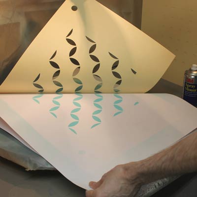 How to make a 3 colour stencil using oiled manila paper
