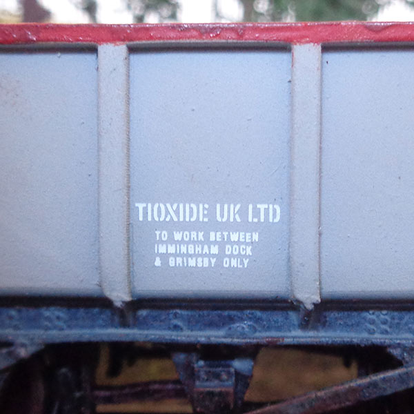 Custom dry transfer decals - tiny livery lettering for model railway wagon