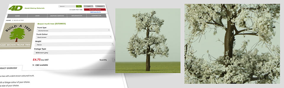 Dark brown trunk model trees are now available